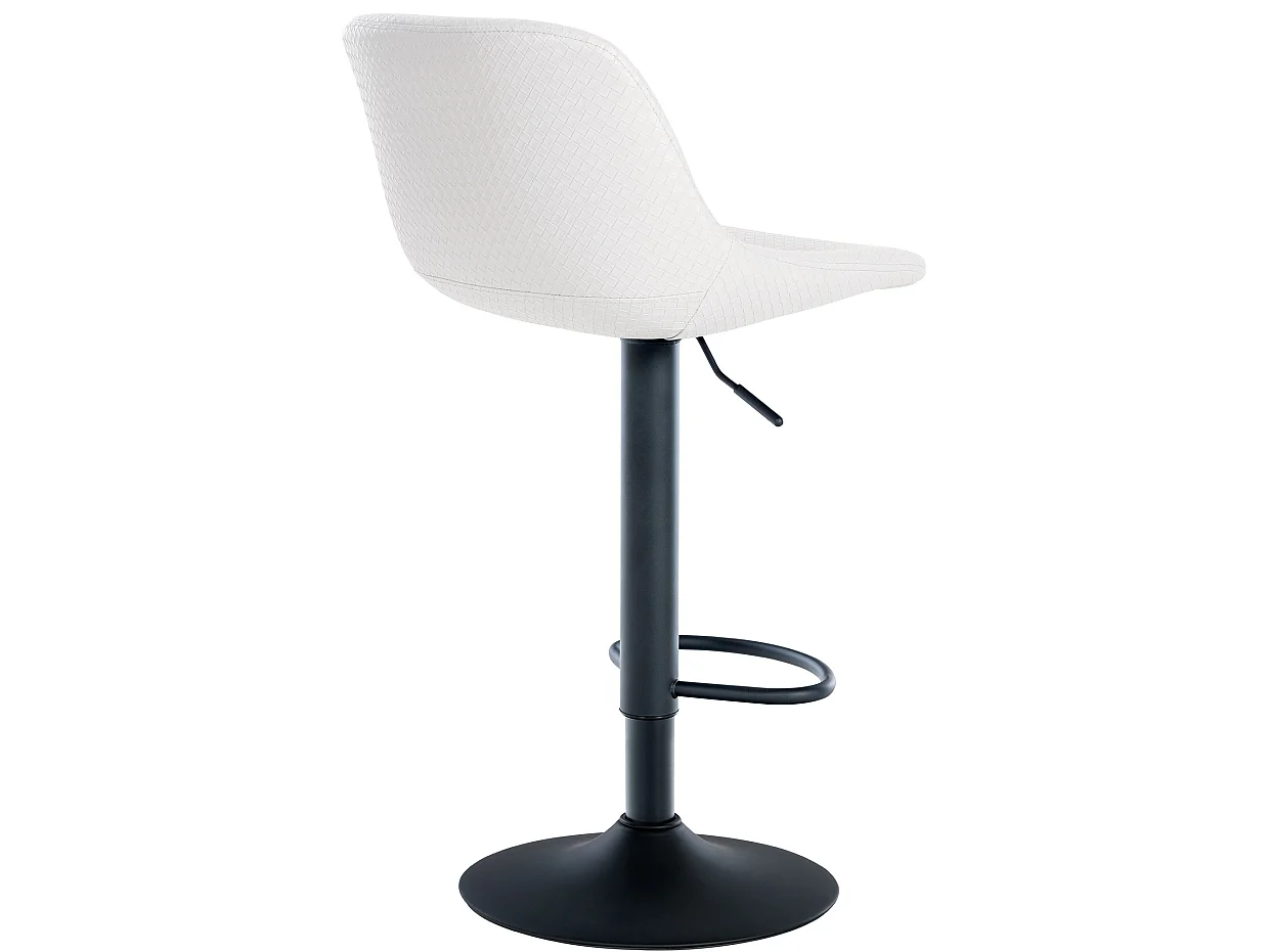 Lot de 2  Tabouret de bar - Similicuir - Blanc - Loft