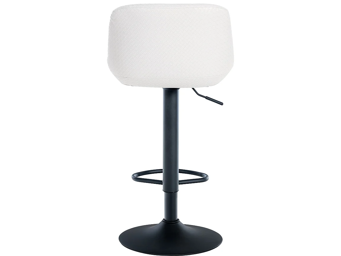 Lot de 2  Tabouret de bar - Similicuir - Blanc - Loft