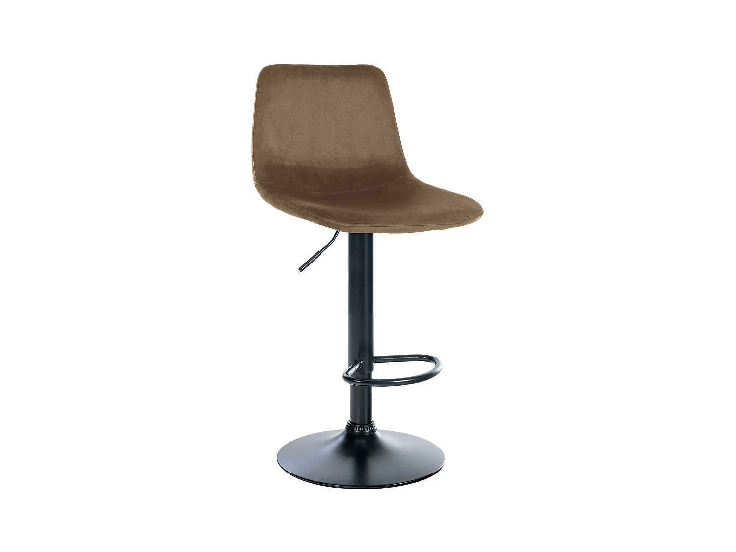 Tabouret de bar - Velours & Noir - Marron - Divo