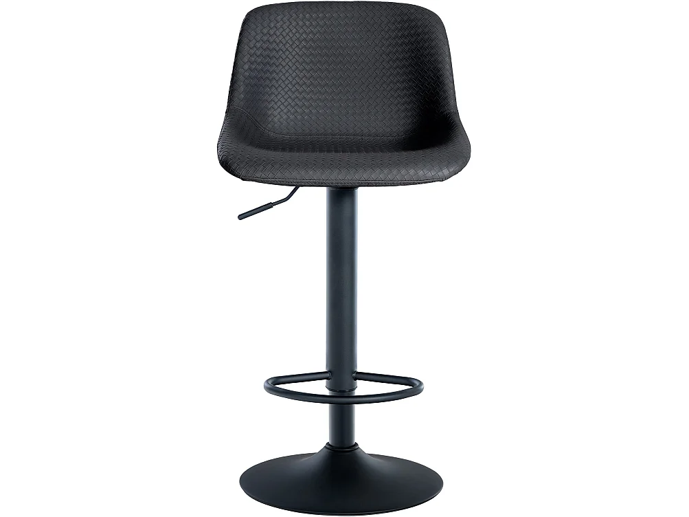 2er Set Barhocker - Kunstleder - schwarz - Loft