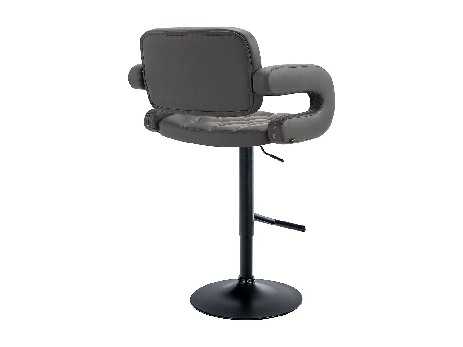 Tabouret de bar - Similicuir & Métal - Gris - Dublin