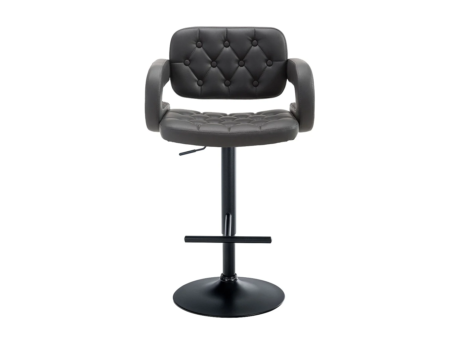 Tabouret de bar - Similicuir & Métal - Gris - Dublin