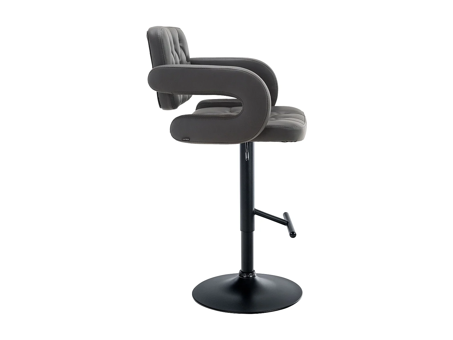 Tabouret de bar - Similicuir & Métal - Gris - Dublin