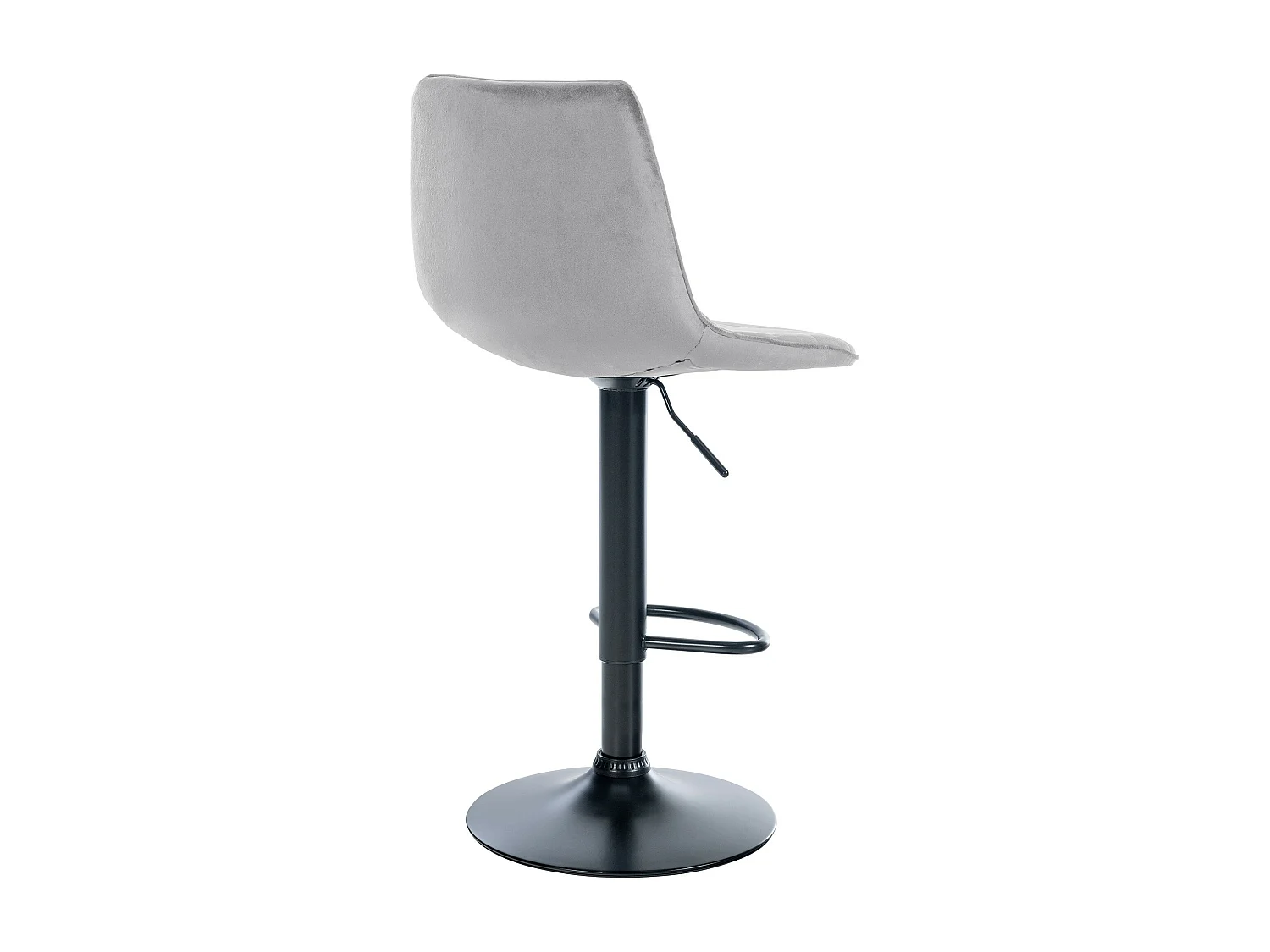 Tabouret de bar - Velours & Métal - Gris - Lex