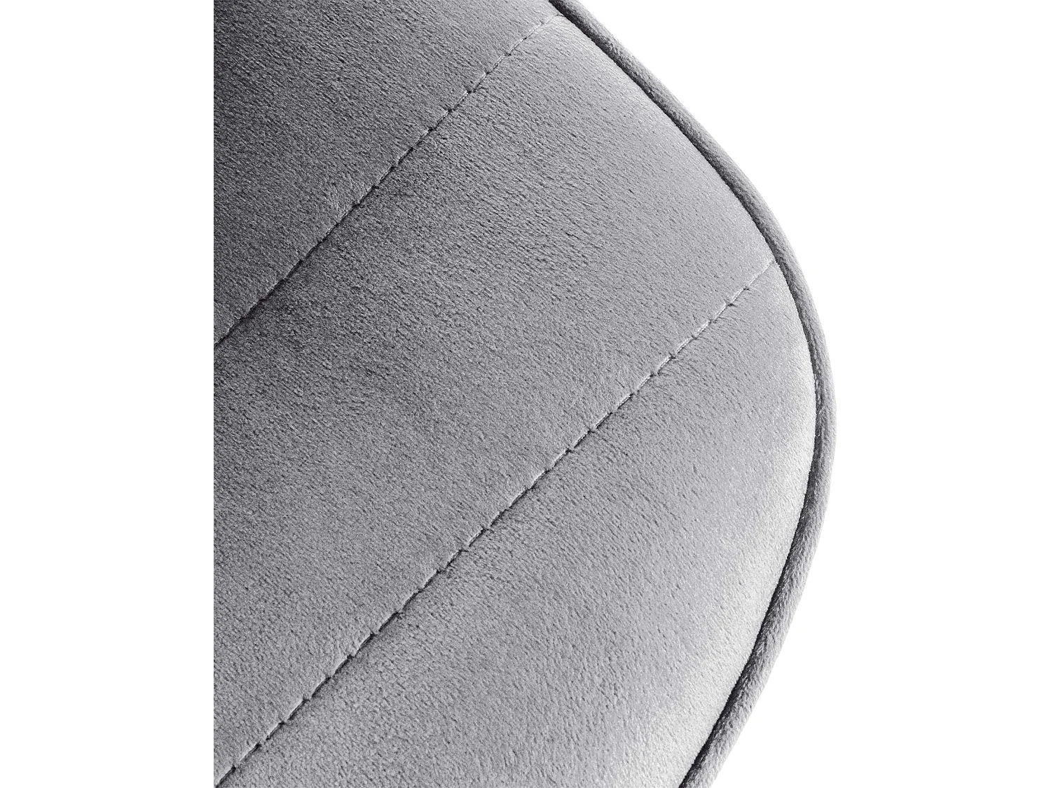 Tabouret de bar - Velours & Métal - Gris - Lex