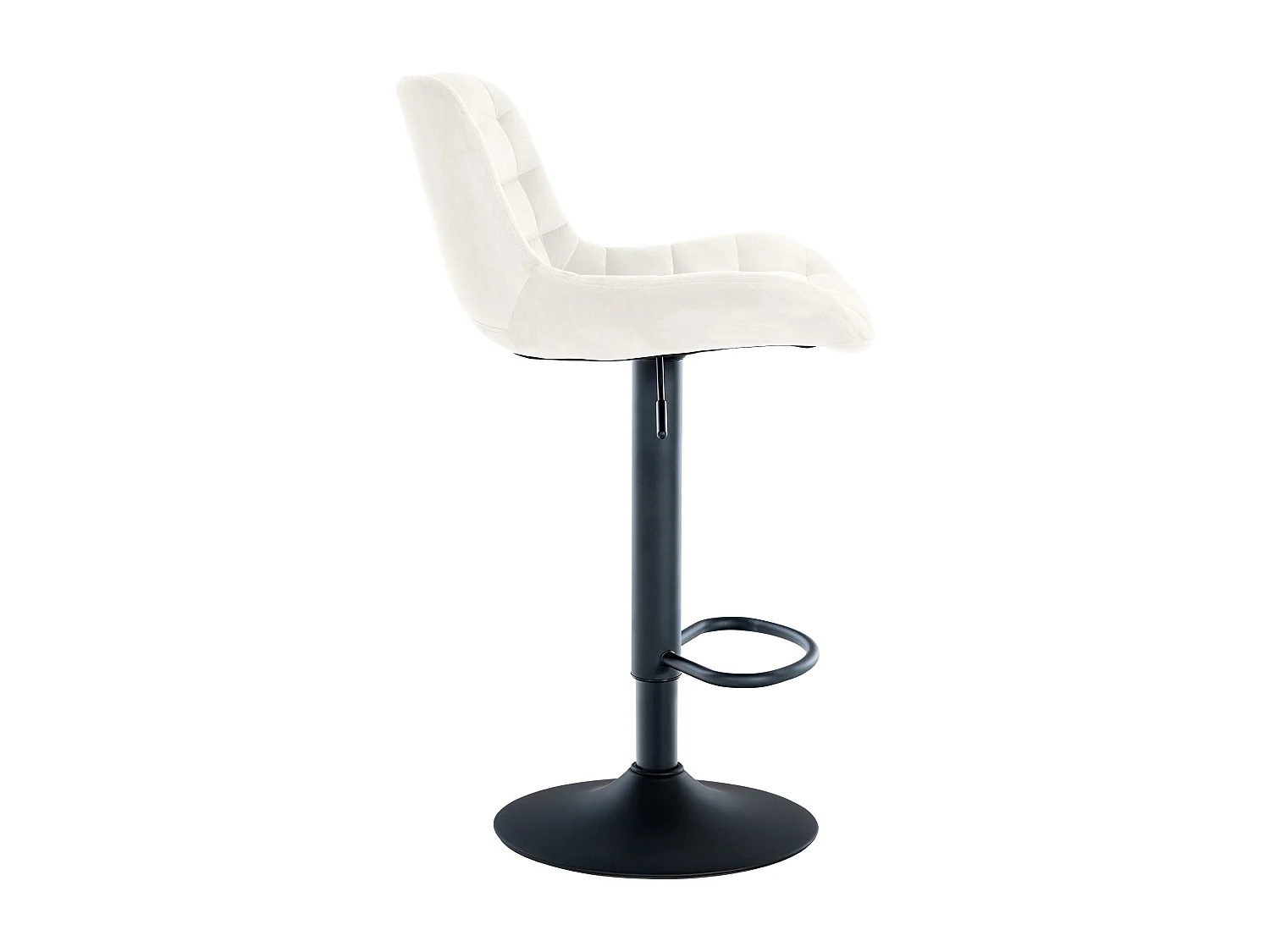 Lot de 2  Tabouret de bar - Velours - Crème - Tover