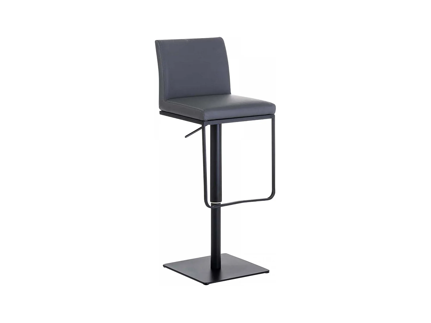Tabouret de bar - Similicuir & Noir - Gris - Panama