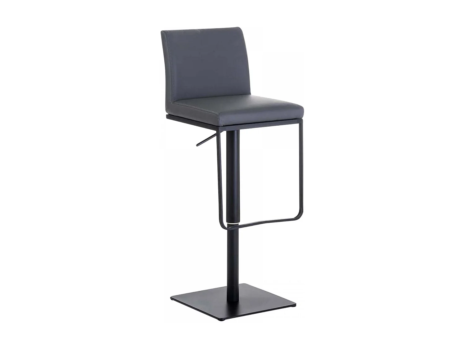 Tabouret de bar - Similicuir & Noir - Gris - Panama