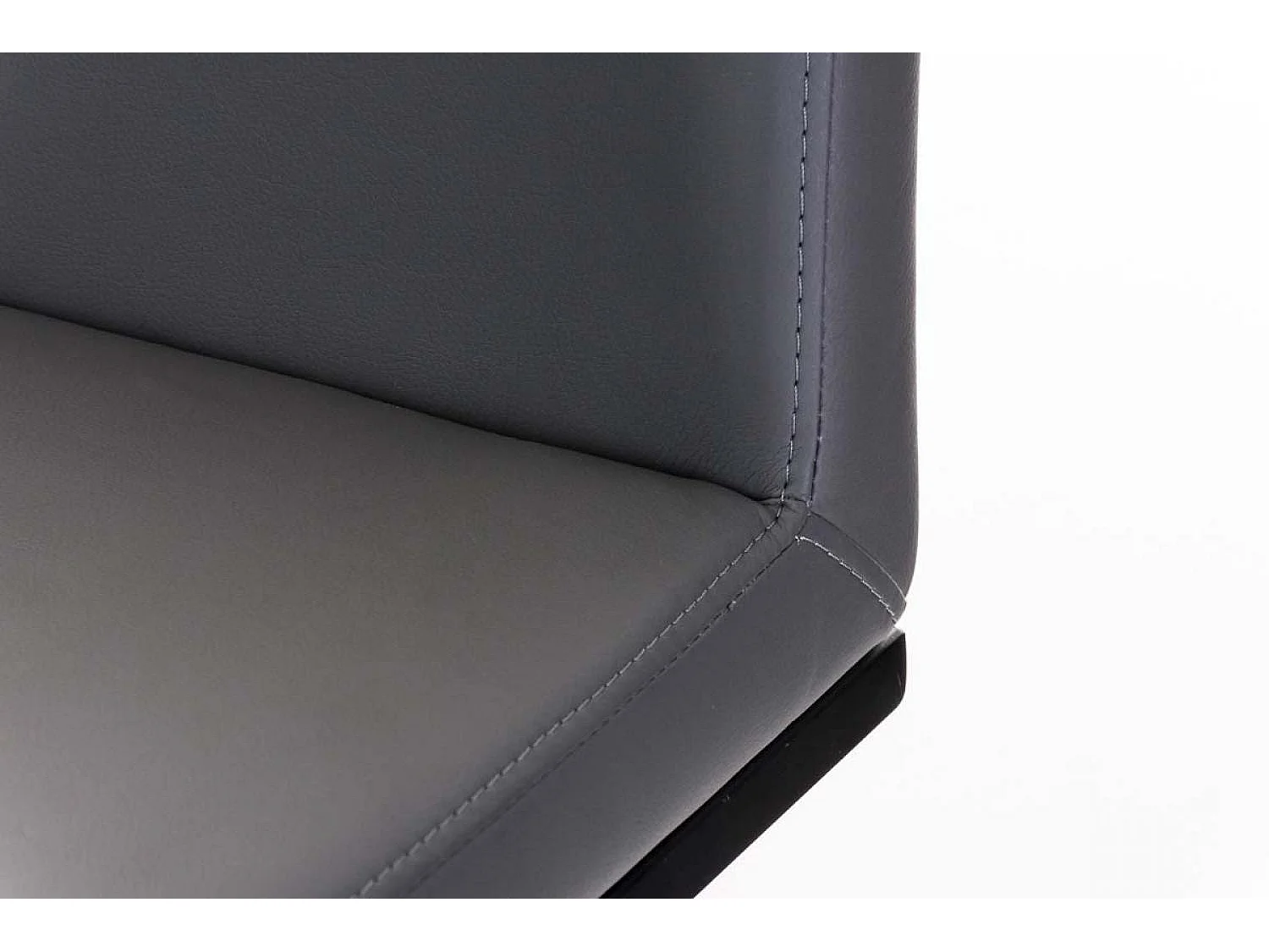 Tabouret de bar - Similicuir & Noir - Gris - Panama