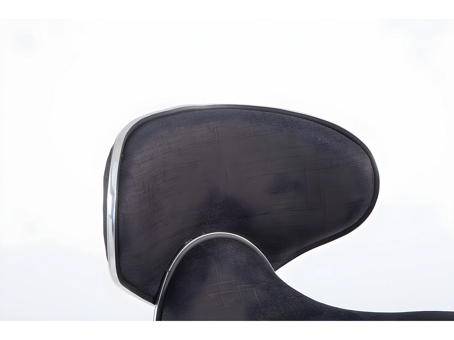 Lot de 2 Tabourets de bar - Tissu & Métal chromé - Gris foncé - Las Vegas V2