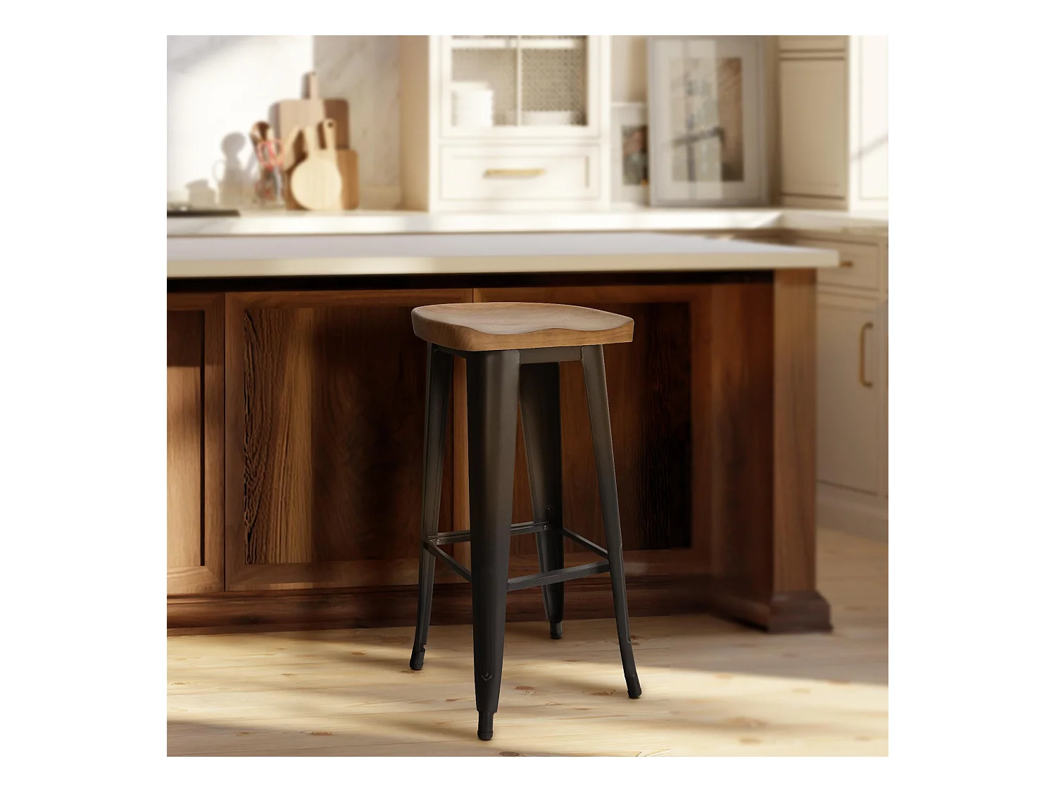 Barhocker - Holz - schwarz - Clara