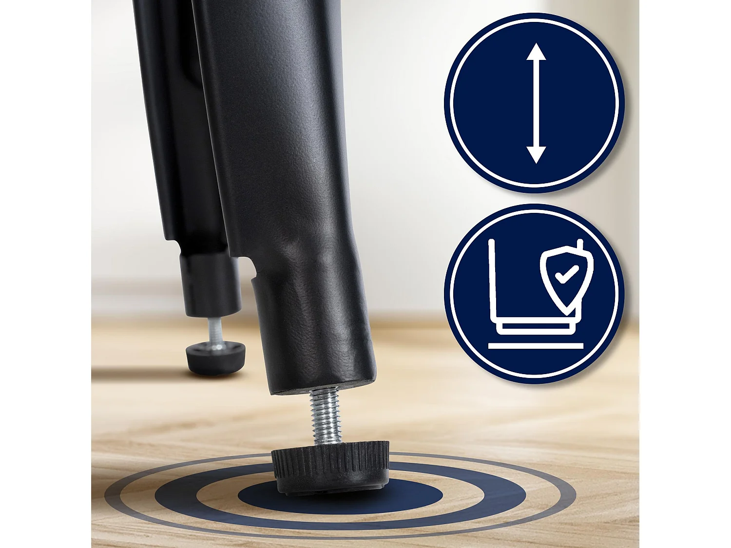 Tabouret de bar - Bois - Noir - Clara