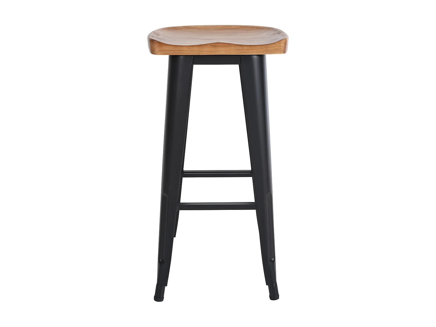 Tabouret de bar - Bois - Noir - Clara