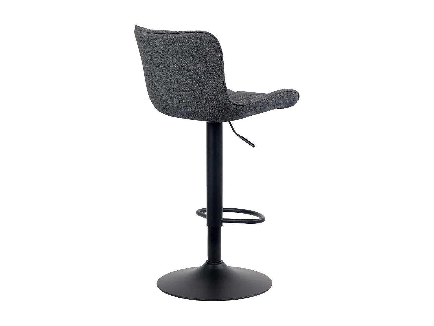 Lot de 2  Tabouret de bar - Tissu - Noir - Linus