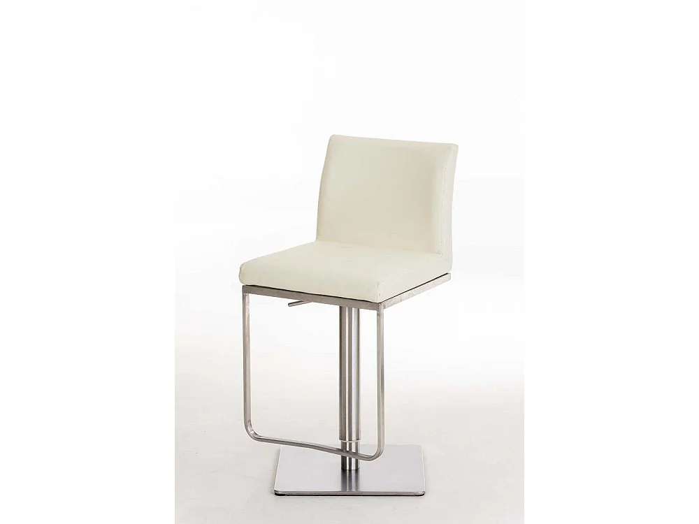 Lot de 2  Tabouret de bar - Similicuir & Acier inoxydable - Crème - Panama