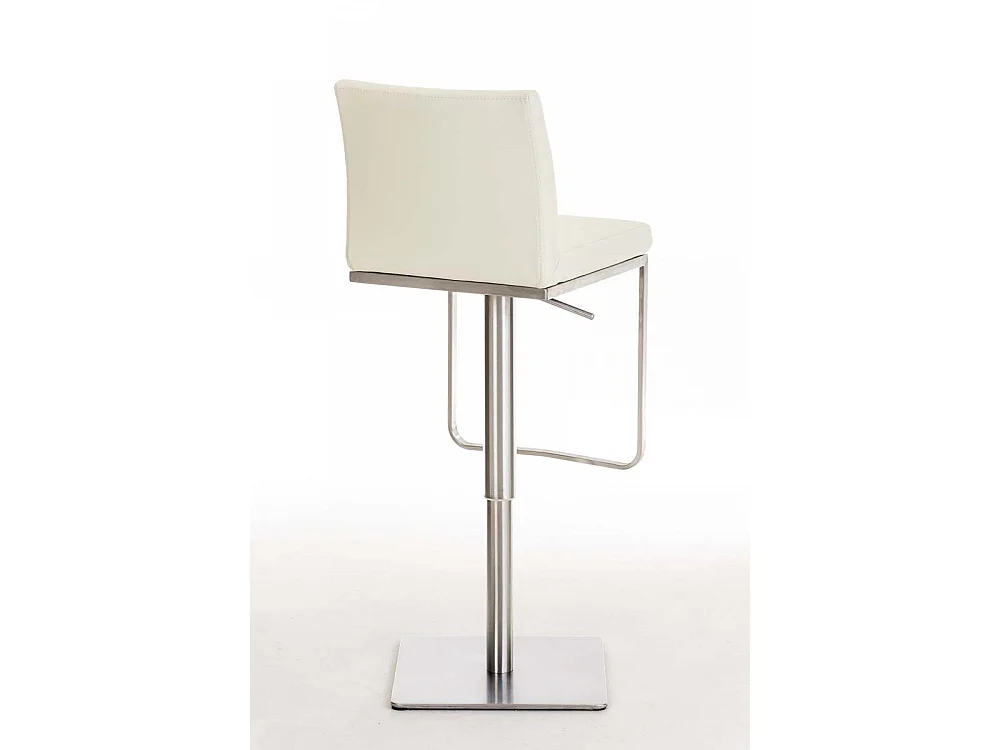 Lot de 2  Tabouret de bar - Similicuir & Acier inoxydable - Crème - Panama