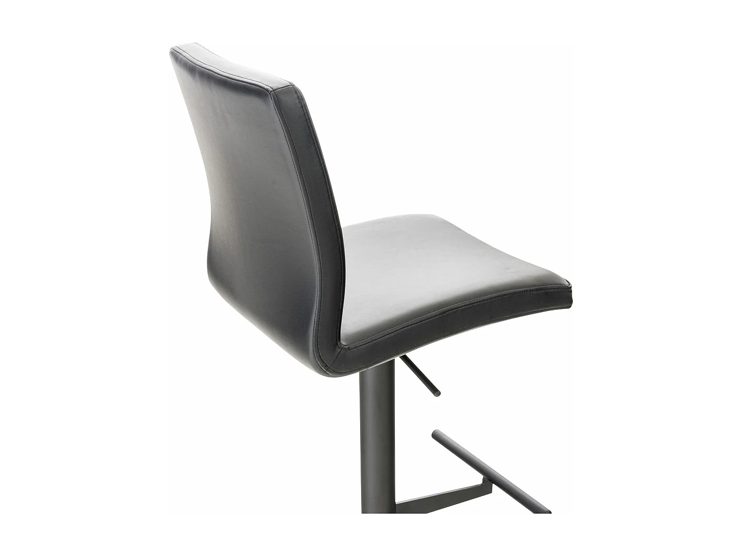 Lot de 2  Tabouret de bar - Similicuir & Noir - Noir - Cadiz