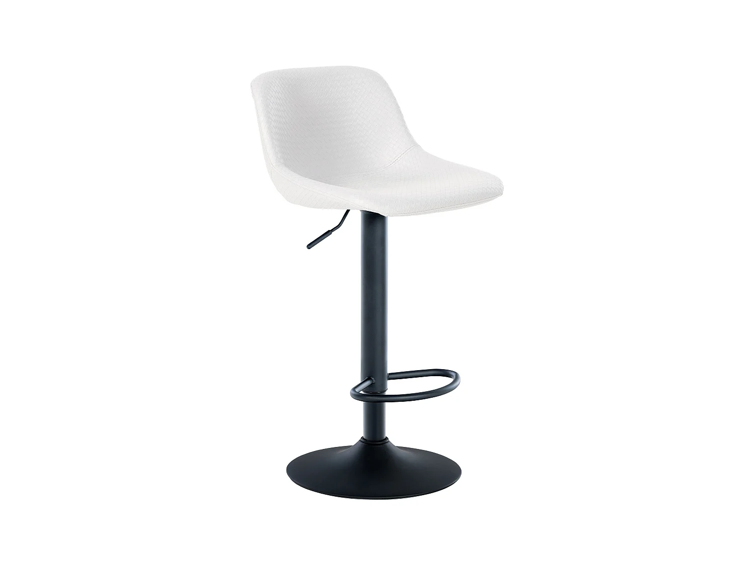Tabouret de bar - Similicuir - Blanc - Loft