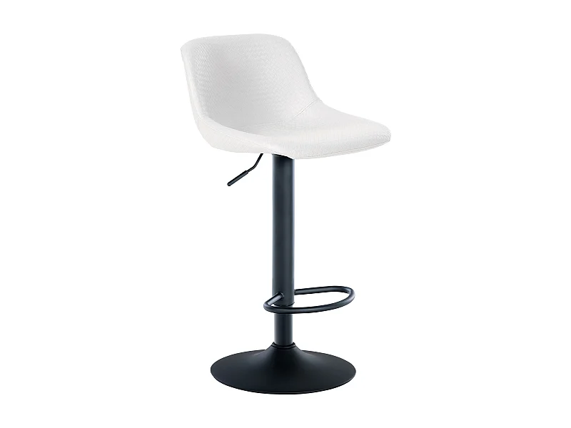 Tabouret de bar - Similicuir - Blanc - Loft