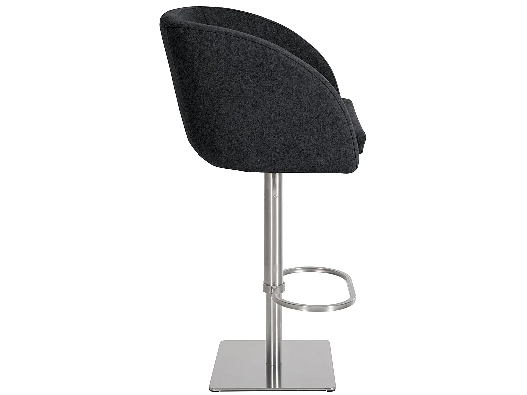 Tabouret de bar - Feutrine & Acier inoxydable - Anthracite - Gambo