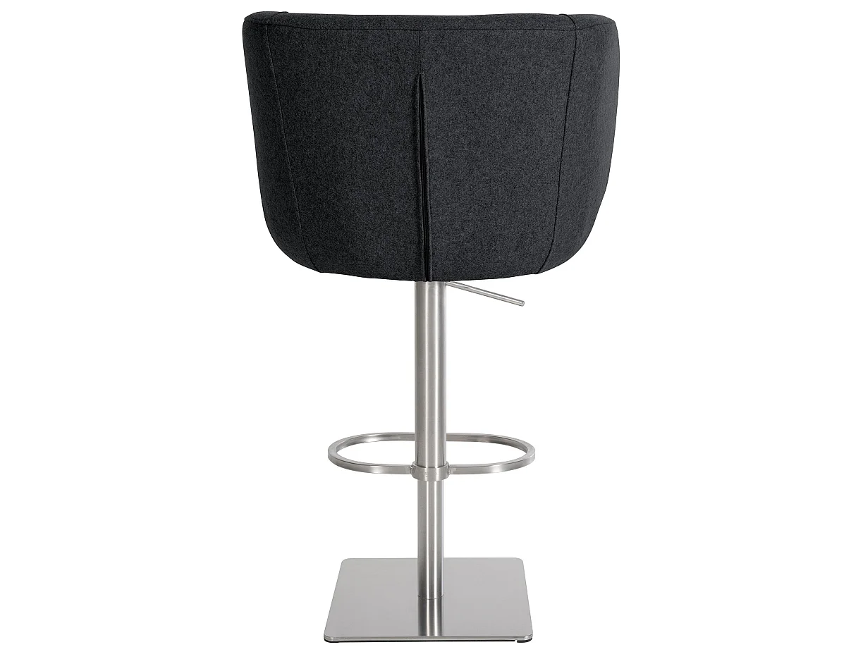 Tabouret de bar - Feutrine & Acier inoxydable - Anthracite - Gambo