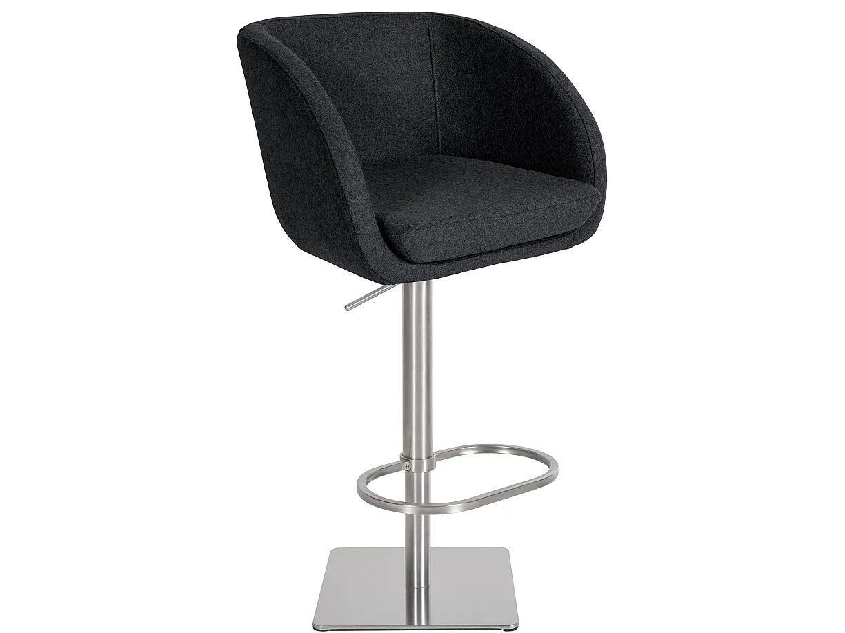 Tabouret de bar - Feutrine & Acier inoxydable - Anthracite - Gambo