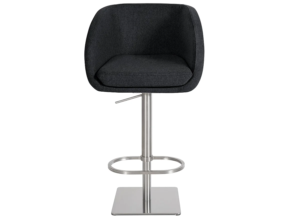 Tabouret de bar - Feutrine & Acier inoxydable - Anthracite - Gambo