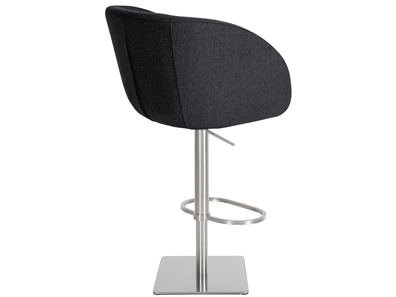 Tabouret de bar - Feutrine & Acier inoxydable - Anthracite - Gambo