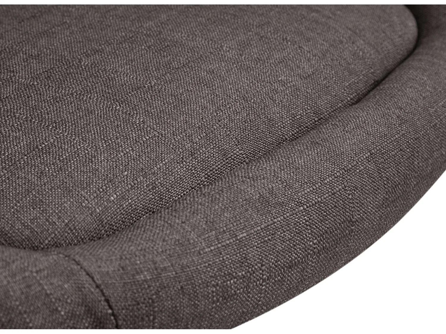 Lot de 2 Tabourets de bar - Tissu & Métal chromé - Gris foncé - Miami V2