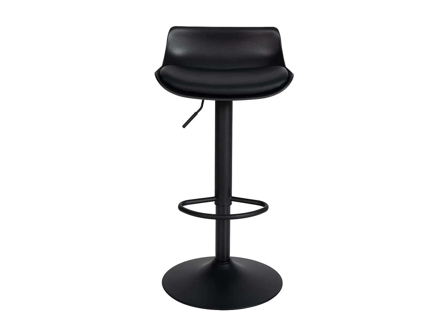 Tabouret de bar - Similicuir & Chrome - Noir - Aveiro