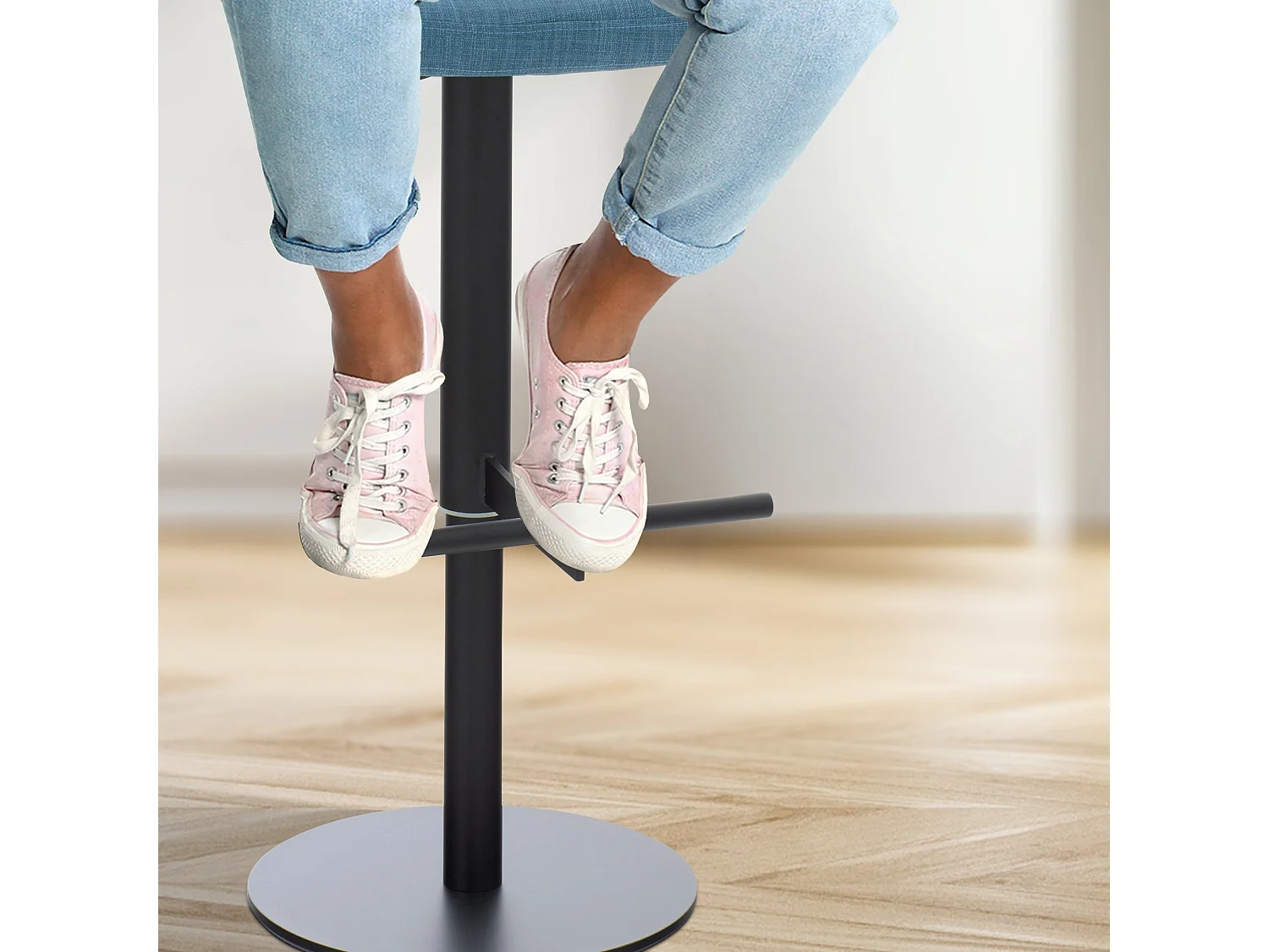 Barhocker - Stoff & schwarz - blau - Cadiz