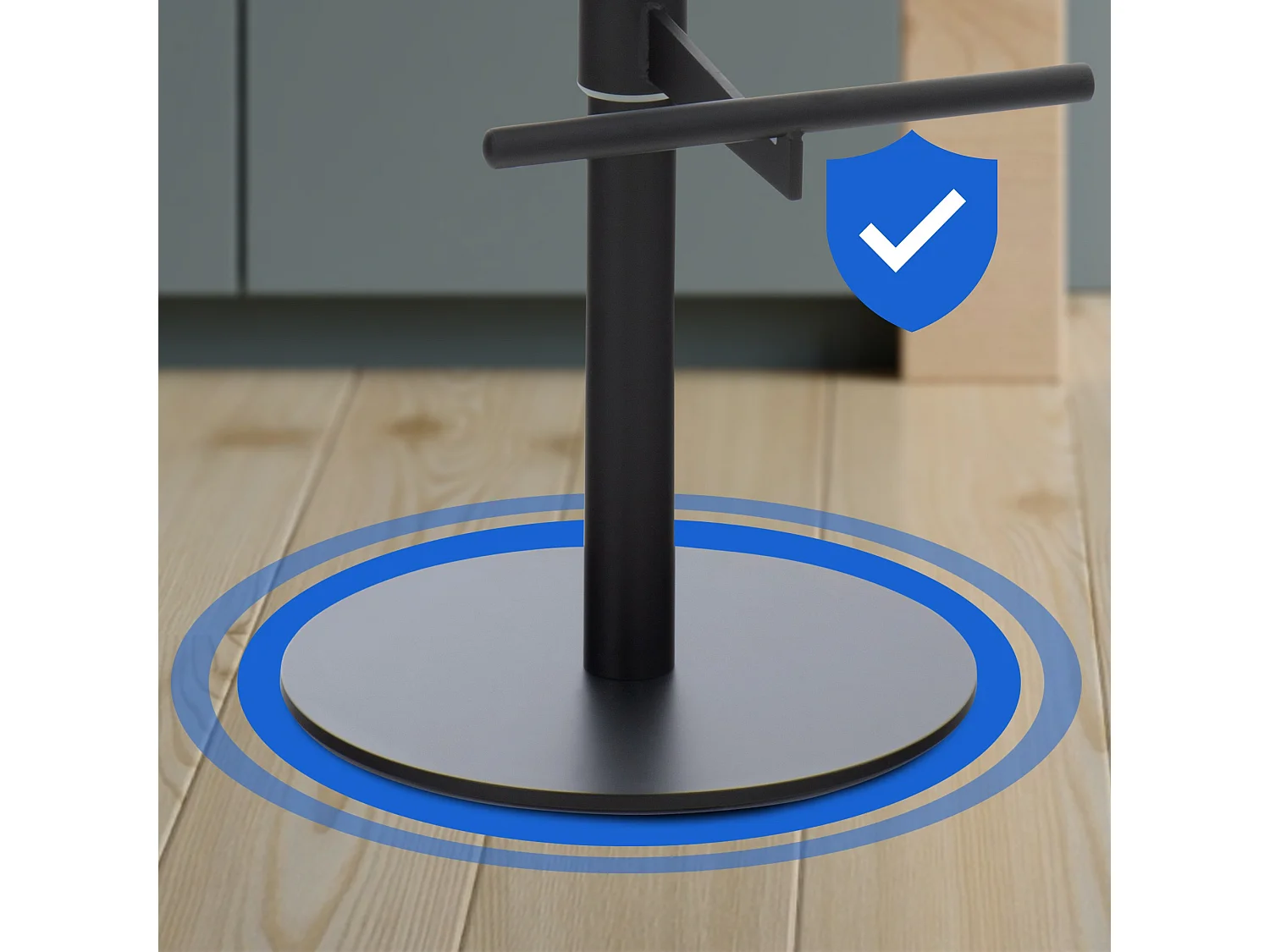 Barhocker - Stoff & schwarz - blau - Cadiz