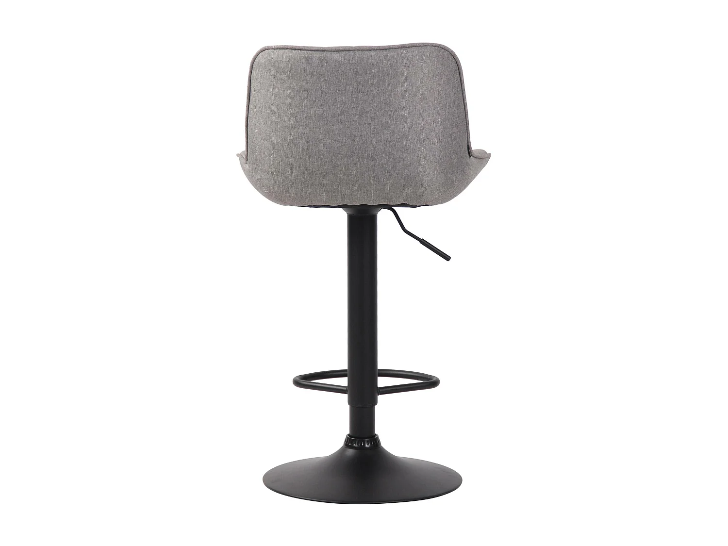 Lot de 2 Tabourets de bar - Tissu & Métal - Gris - Lentini