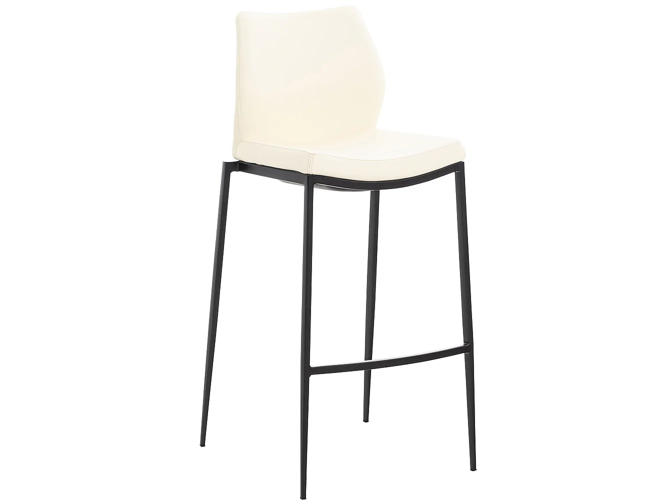 Barhocker - Kunstleder & Metall - creme - Matola