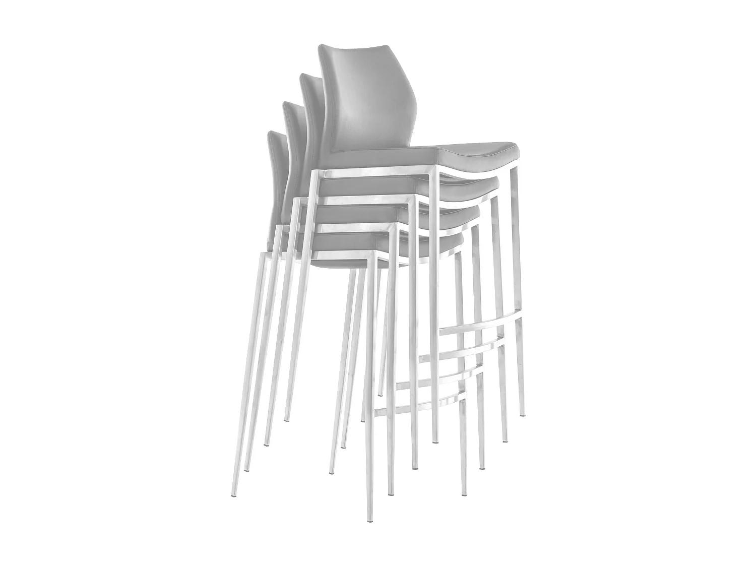 Barhocker - Kunstleder & Metall - creme - Matola