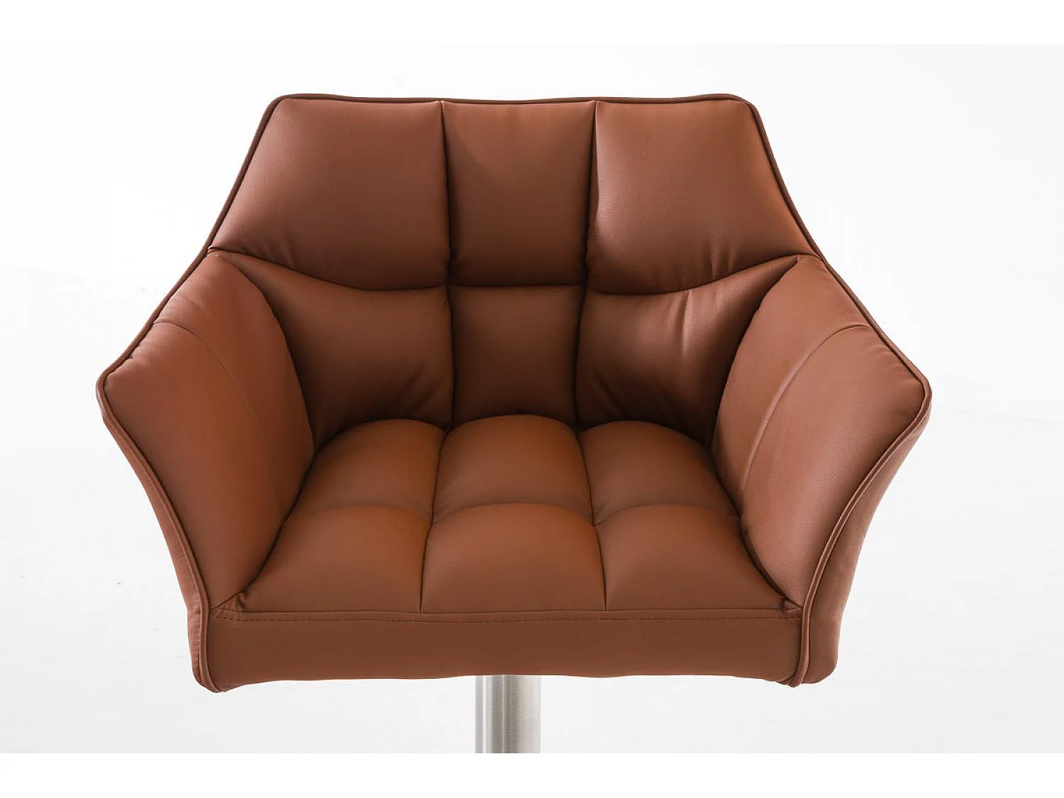 Tabouret de bar - Similicuir & Acier inoxydable - Marron clair - Damaso