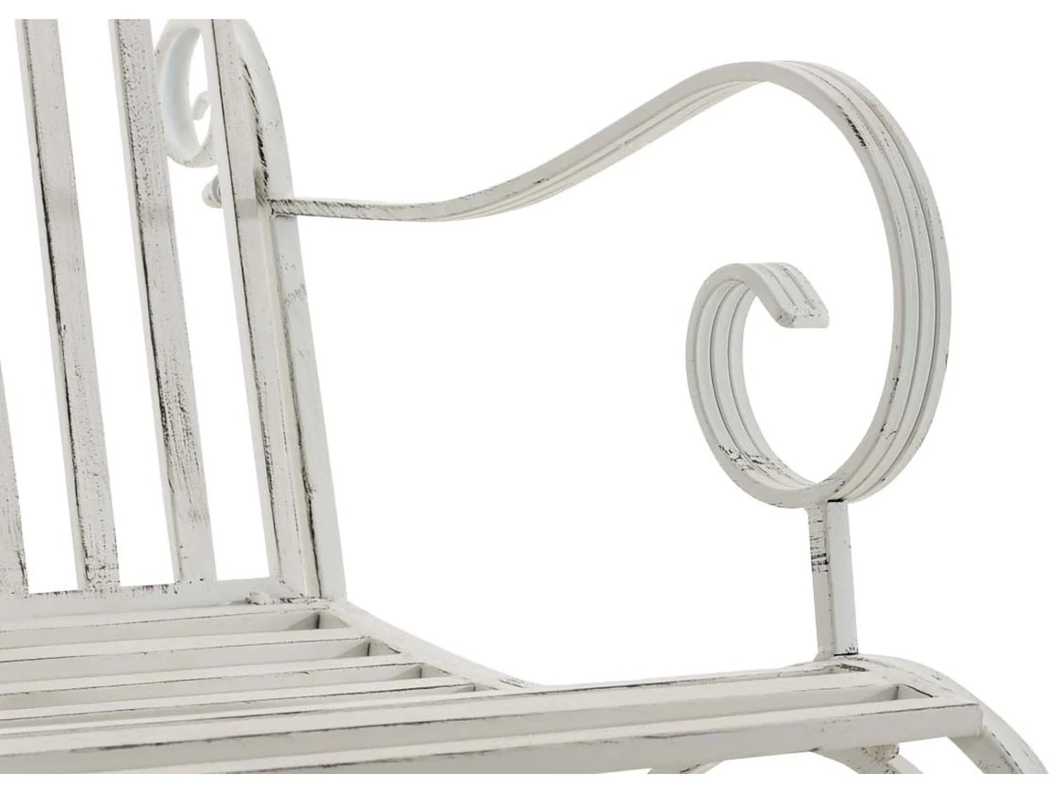 Lot de 2  Fauteuil à bascule - Métal & Antique clair - Blanc antique - Smilla