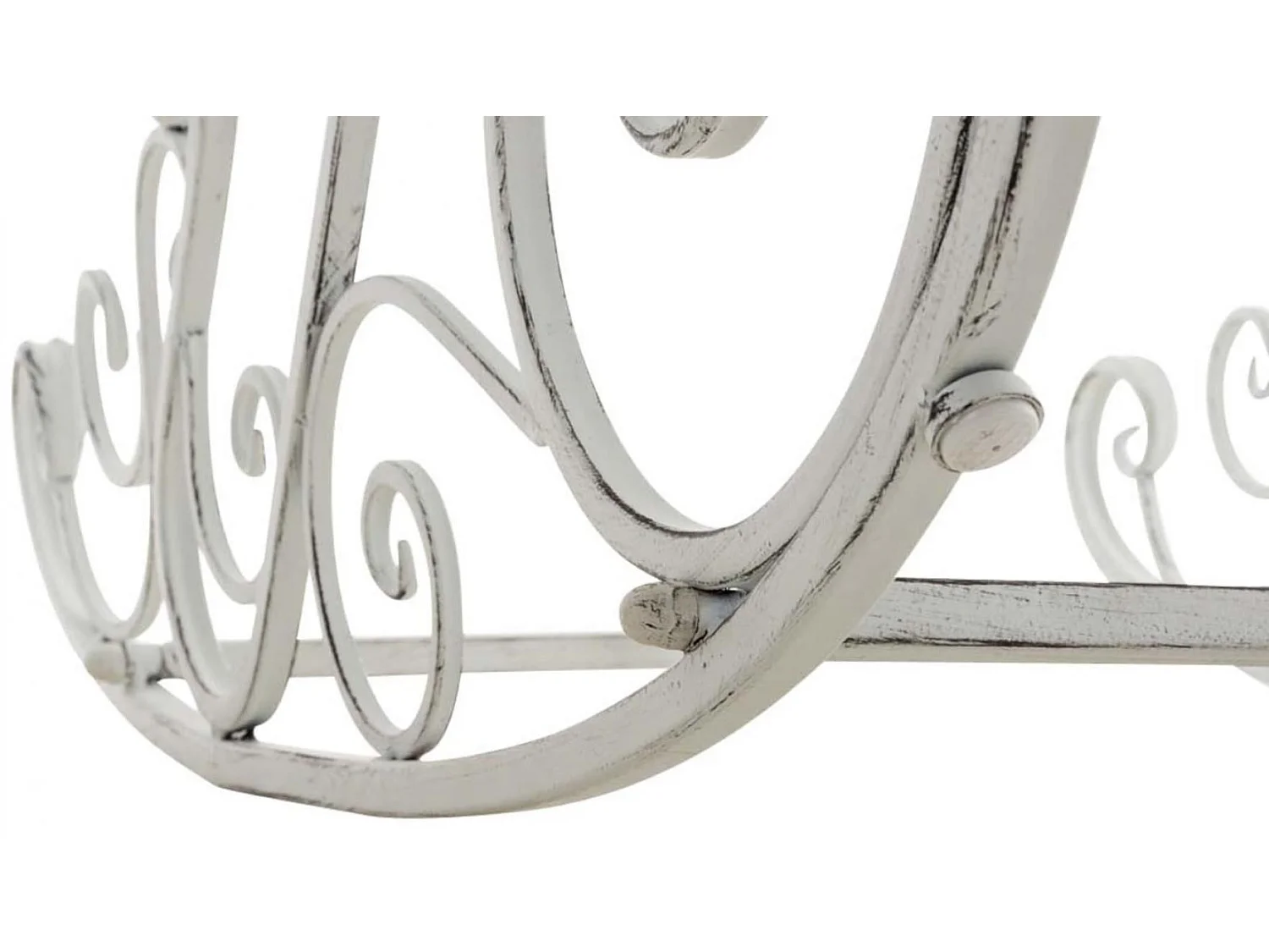 Lot de 2  Fauteuil à bascule - Métal & Antique clair - Blanc antique - Smilla