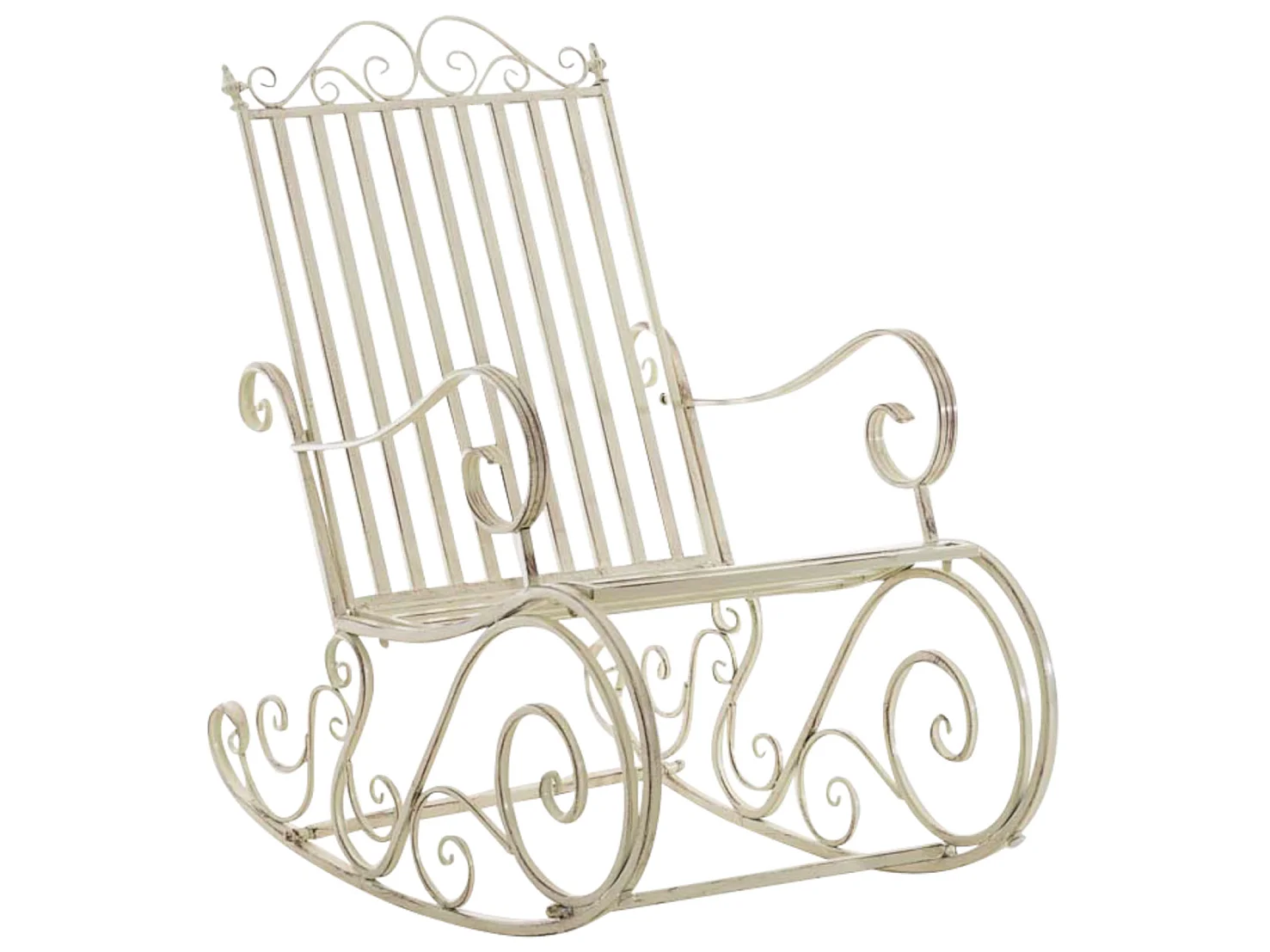 Lot de 2  Fauteuil à bascule - Métal & Antique clair - Crème antique - Smilla