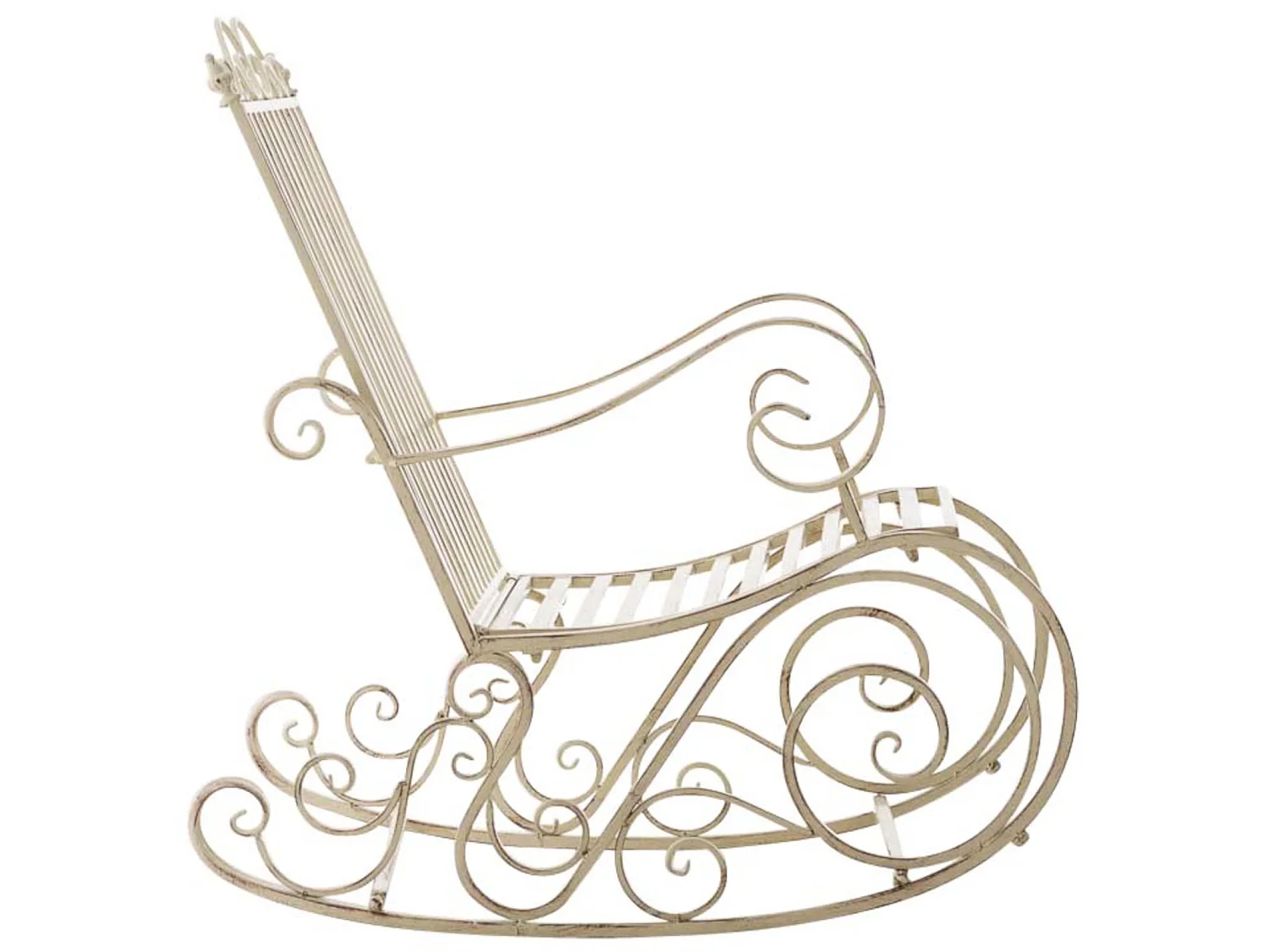 Lot de 2  Fauteuil à bascule - Métal & Antique clair - Crème antique - Smilla