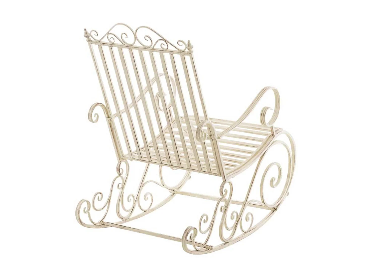 Lot de 2  Fauteuil à bascule - Métal & Antique clair - Crème antique - Smilla