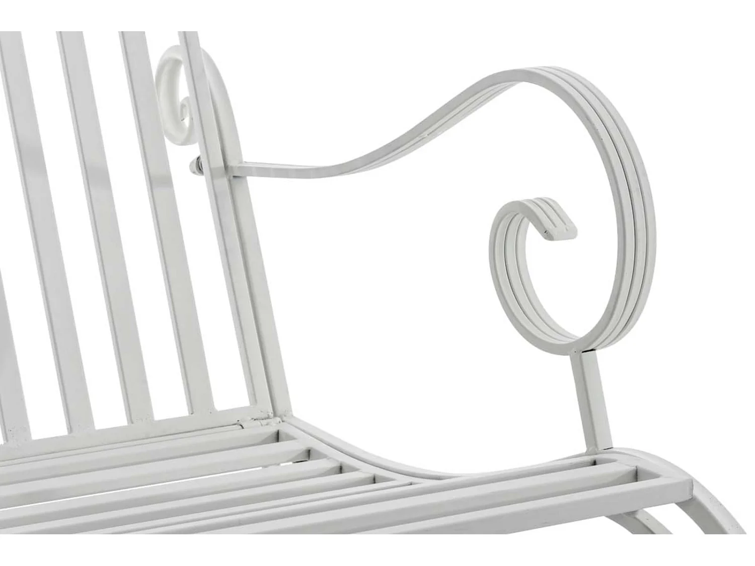 Lot de 2  Fauteuil à bascule - Métal & Antique clair - Blanc - Smilla