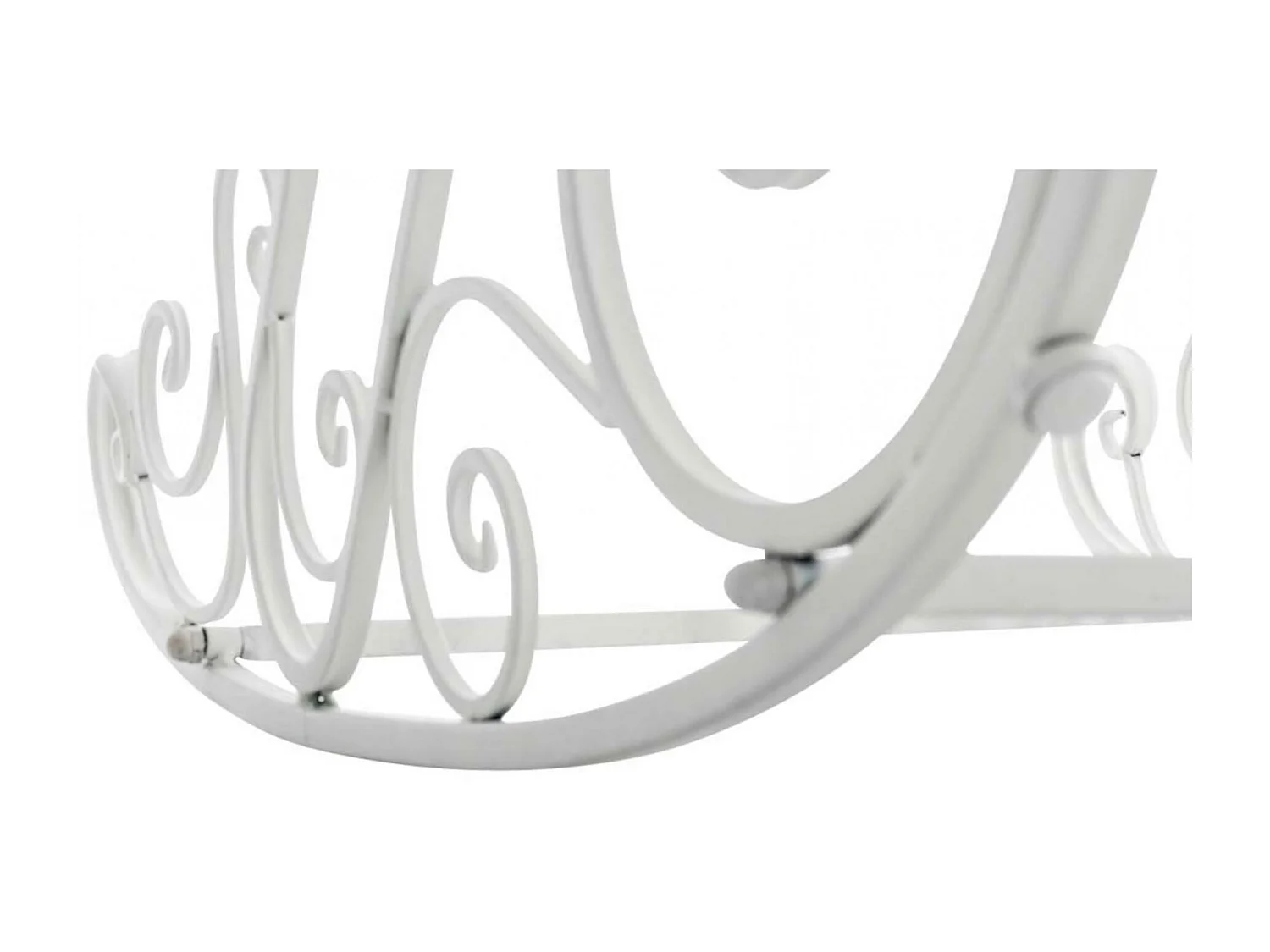 Lot de 2  Fauteuil à bascule - Métal & Antique clair - Blanc - Smilla