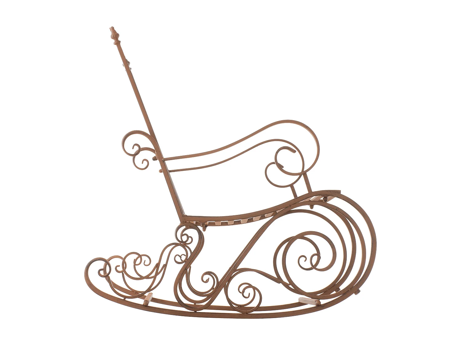 Fauteuil à bascule - Métal - Marron - Smilla