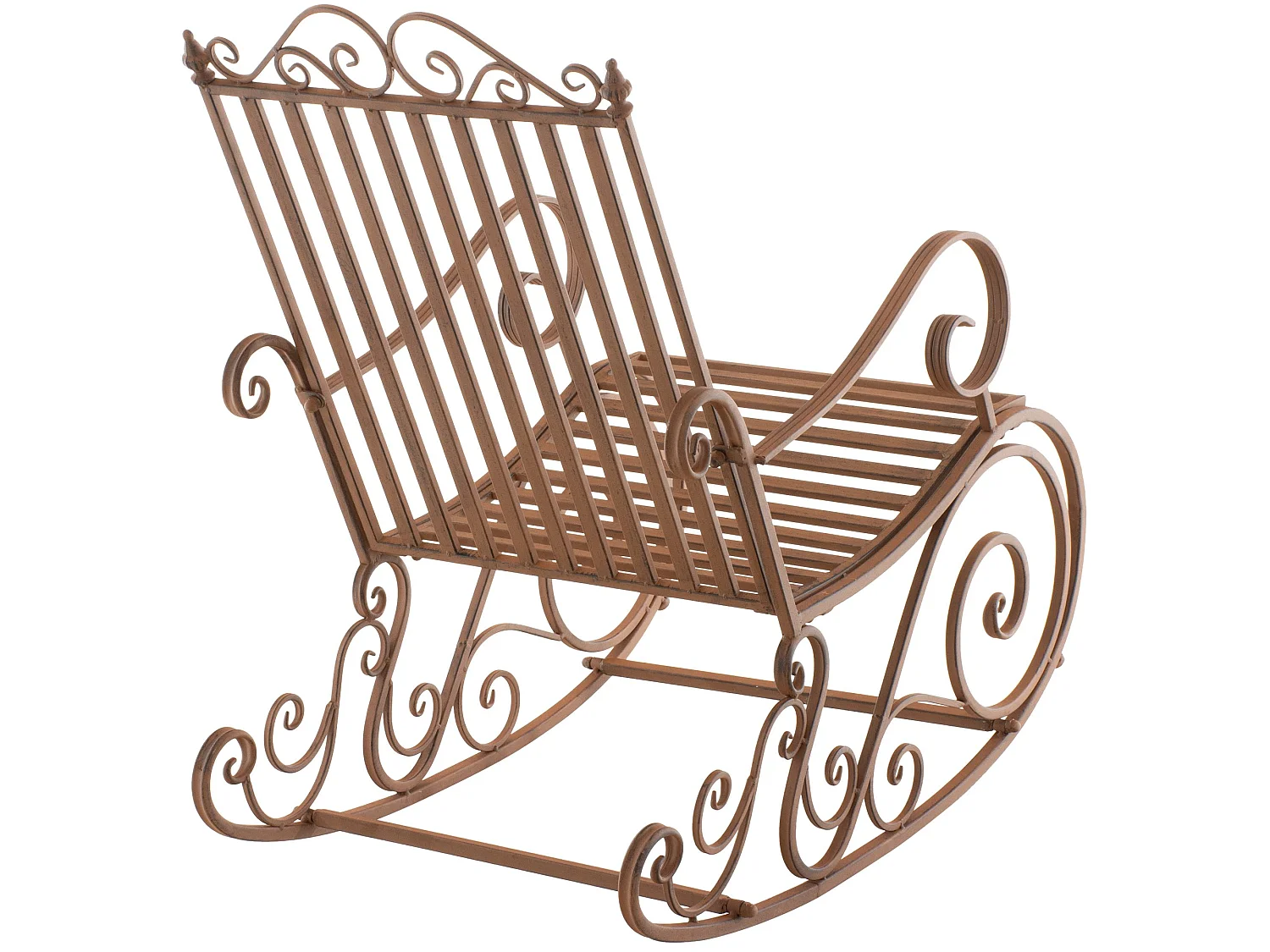 Fauteuil à bascule - Métal - Marron - Smilla