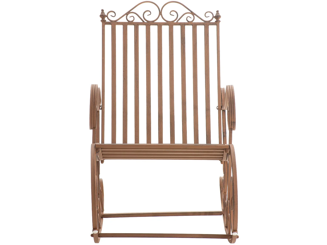 Fauteuil à bascule - Métal - Marron - Smilla