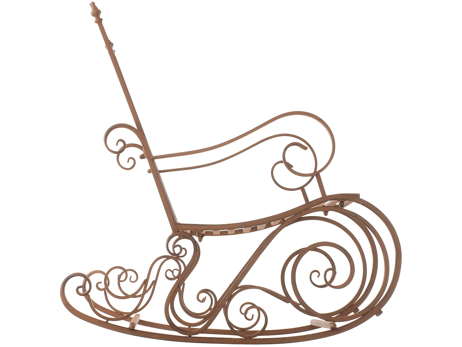 Fauteuil à bascule - Métal - Marron - Smilla