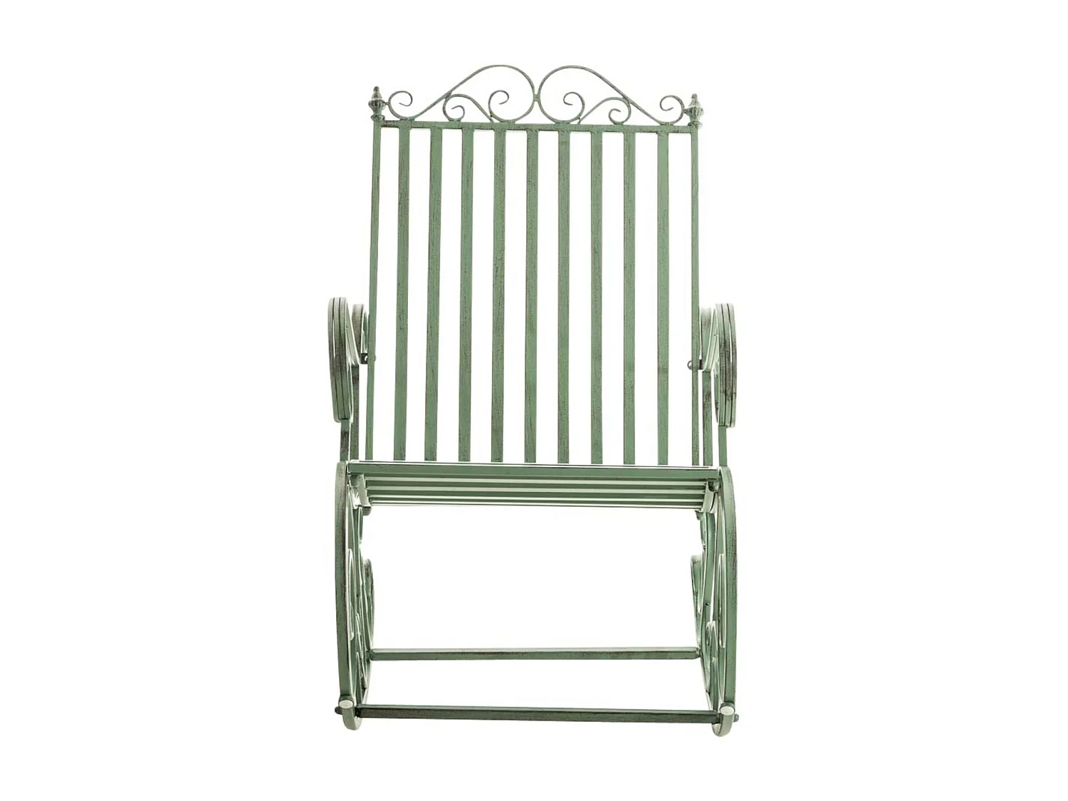 Lot de 2  Fauteuil à bascule - Métal & Antique clair - Vert antique - Smilla