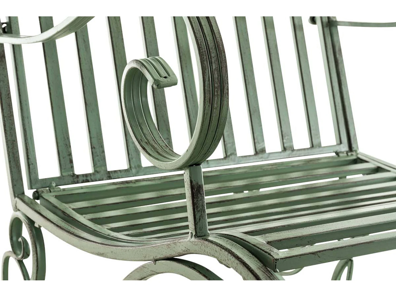 Lot de 2  Fauteuil à bascule - Métal & Antique clair - Vert antique - Smilla