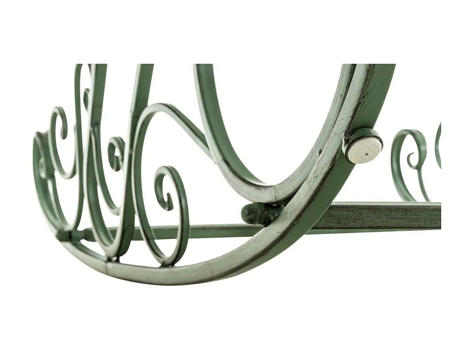 Lot de 2  Fauteuil à bascule - Métal & Antique clair - Vert antique - Smilla